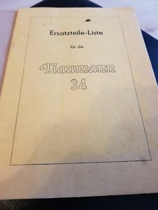 DDR Nähmaschine Ersatzteilkatalog Naumann 34