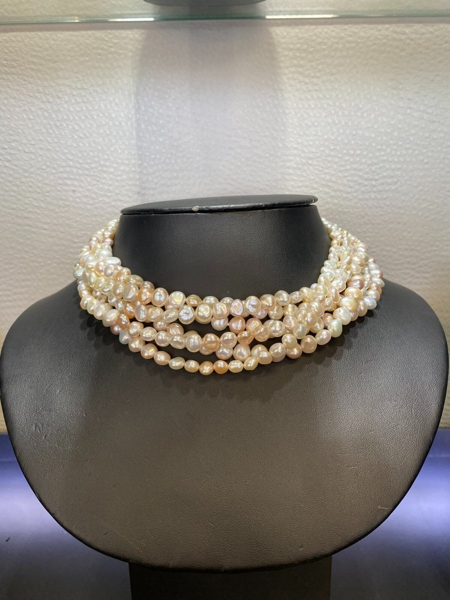 Tiffany & Co Paloma Picasso Torsade Pearl Necklace Sterling Silver