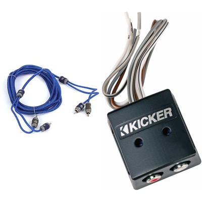 Kicker 46KISLOC K-Series Interconnect, Speaker To Rca W/ Line-Out Converter &...