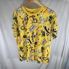 Retro Looney Tunes T-Shirt XL Baggy All Over Print Daffy Taz Bugs Bunny