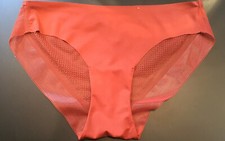 Vtg Auden S Red Hiphugger Bikini Panties Panty W Sheer Lacy Back