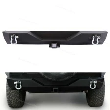 Rear Bumper w/ Hitch Receiver Rock Crawler Fit for Jeep Wrangler 1987-2006 TJ YJ
