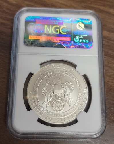 2011 S U.S. ARMY Commemorative Unc. Silver Dollar - NGC MS70 - Picture 2 of 5