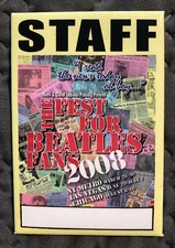 2008 The Fest for Beatles Fans "Staff" Collectible Pinback Button Pin  2 x 3"