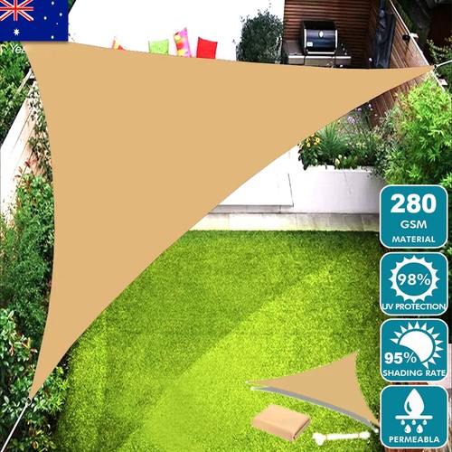 Buy WATERPROOF SHADE SAIL RECTANGLE IVORY 2m x 5m AWNING 2x5 5x2 2x5m 5x2m 2 x 5 Online