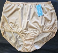 3 Pair Dixie Belle Nude / Beige Nylon Size 9 Scalloped Leg Panty Style 719