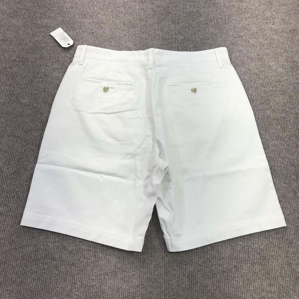 Nautica Shorts Mens 32 White Deck Classic Fit Chino 10 Inch Inseam