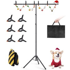 8x5.3 Ft Portable TShape Backdrop Stand Adjustable Photo Green Screen Kit