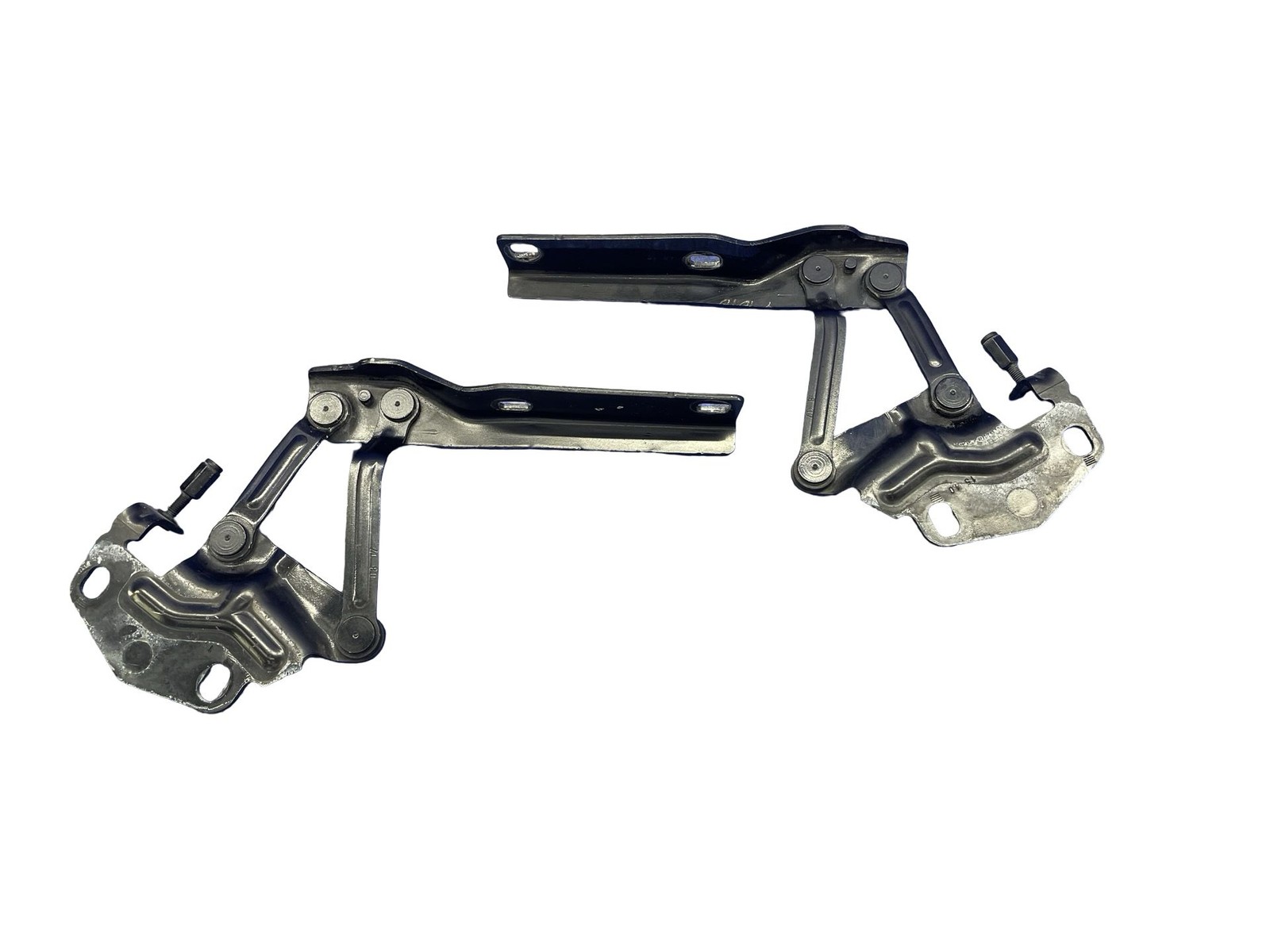 2008-2015 AUDI R8 TYPE 42 FRONT LEFT RIGHT HOOD SUPPORT HINGE BRACKET SET BLACK