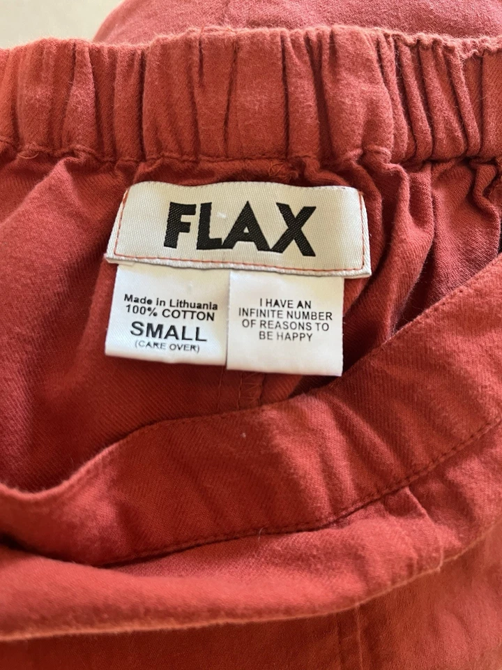 Maxi falda larga de algodón naranja FLAX para mujer talla S pequeña Lagenlook Foto 2 de 4