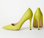 High Heel Pointed Toe 4.6in Stiletto Pumps Yellow-Green US 11 (188) — photo 5
