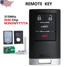 for 2005-2013 Chevrolet Corvette Smart Remote Key Fob with Blade M3N5WY7777A