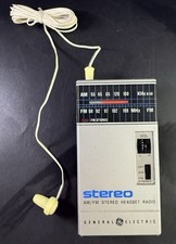 Vintage GE General Electric 7-1600B Stereo AM/FM Stereo Headset Radio - Va9