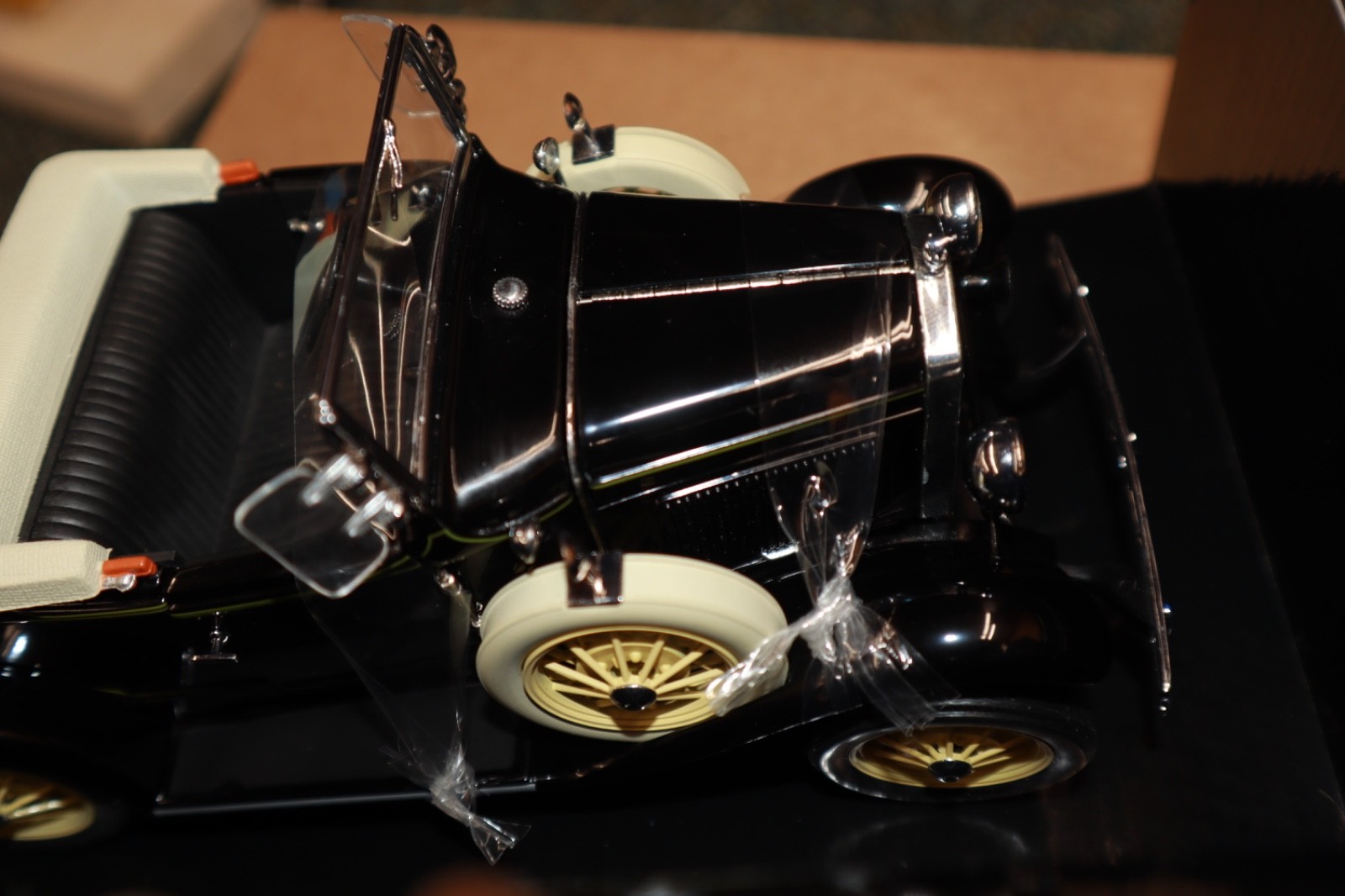 1931 Ford Model A Roadster Car in Black 1/18 by Sun Star # 6183