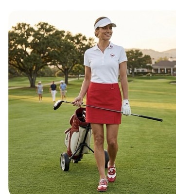 EP Pro Red Faux Wrap Skort Belted Size 14 NWT Golf Tennis Athletic Skirt Shorts