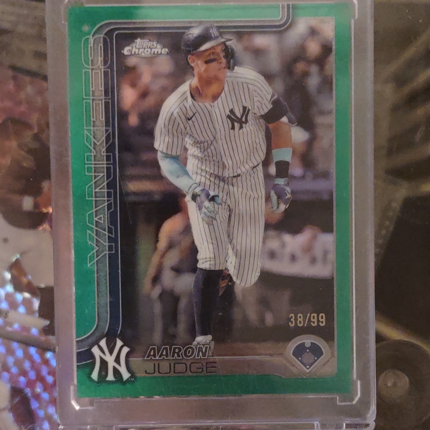 Topps 2024 Chrome Aaron Judge #50 Green Parallel /99 New York Yankees