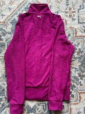 Puma Pink Full Zip Fleece Jacket Women’s Size M UK 12 Soft Lightweight