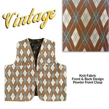 Vintage Knit Argyle Knit Vest Preppy Mod Groovy Alternative Fall Winter Unisex