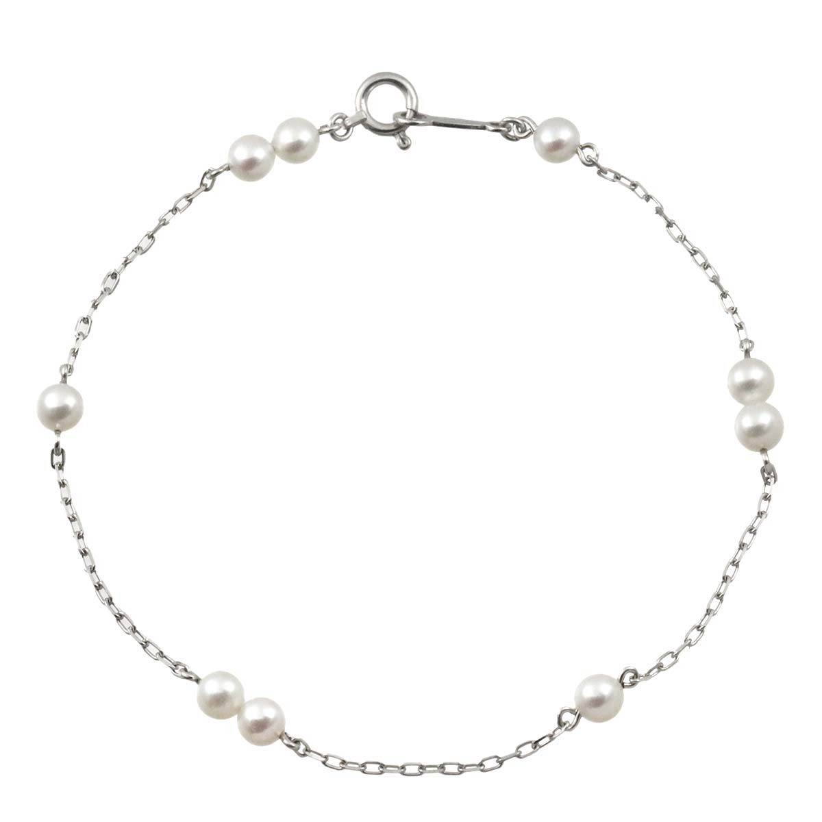 MIKIMOTO Baby Pearl 3.8mm Bracelet 18K White Gold 750 90327471