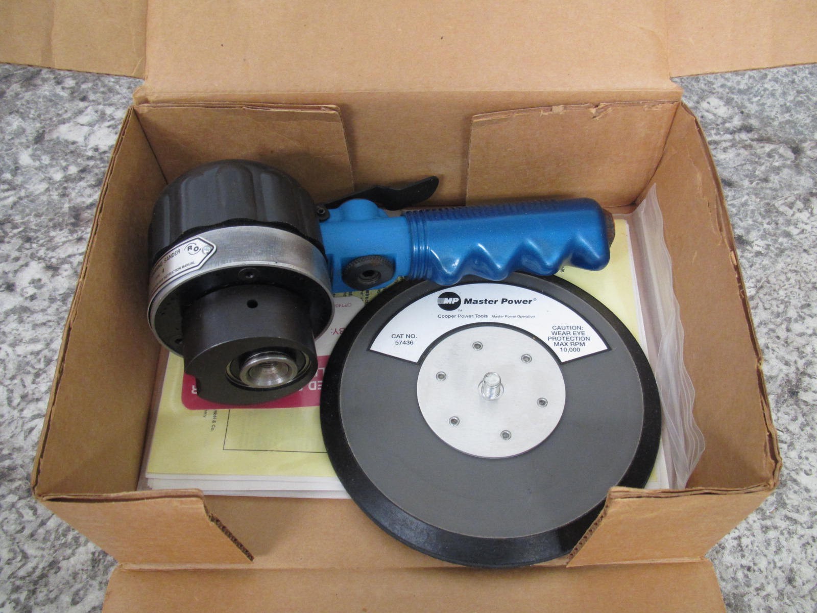 New Master Power 4415 6" Pad 10,000RPM Air Random Orbital Fi