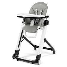 Adjustable Baby High Chair PEG Siesta Folding Recliner Ice Grey Travel