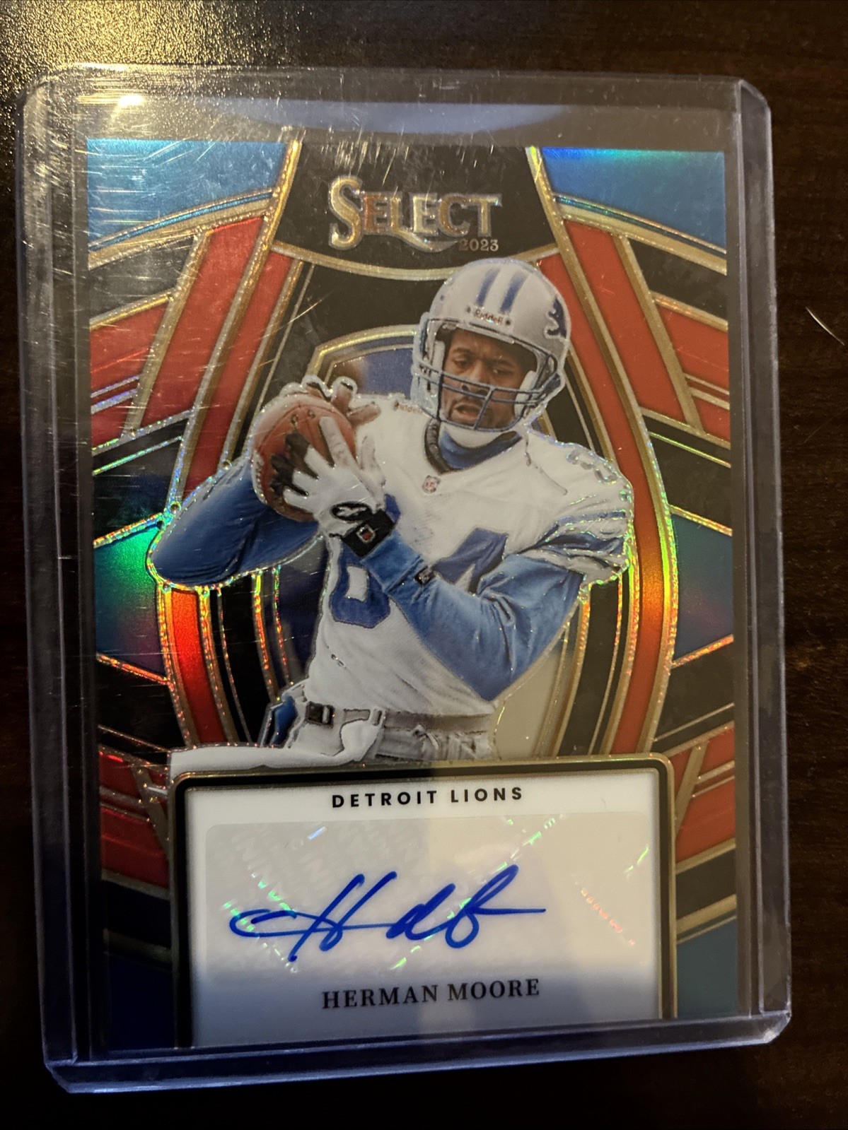 2023 Panini Select - Select Signatures Herman Moore #SELS-HMO Red Prizm /75 (AU)