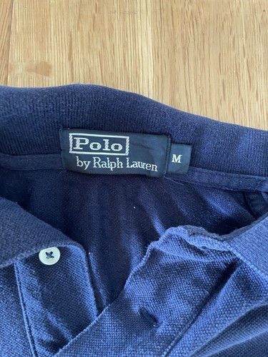 Vintage Ralph Lauren Poloshirt Dunkelblau 100% Authentisch (M) - Bild 3 von 7