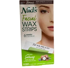 Nad's Hypoallergenic Facial Wax Strips - Gentle Hair Removal for All Skin Types