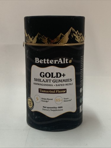 BetterAlt GOLD+ Shilajit Resin Gummies with Ashwagandha Musli Lab-Tested 7/26