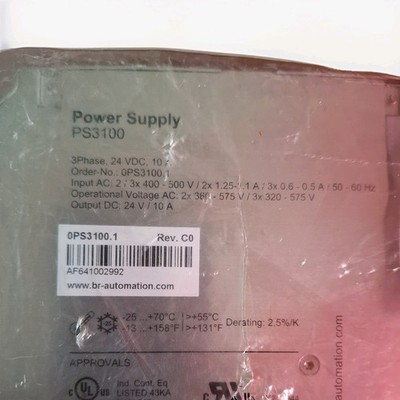 B&R Automation PS3100 3 Phasen Netzteil 10A 24VDC