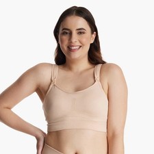 Momcozy Hands Free Pumping Bra All-in-One Fixed Padding Oyster Pink Small NWT