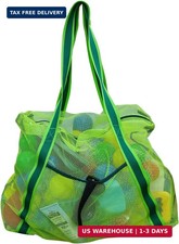 Large Beach Bag with Zipper Lightweight Beach Toy Bag Mesh Bag for Swimm