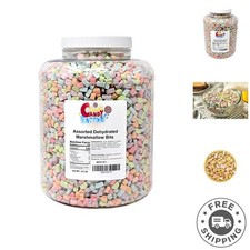2.5 Lb Jar of Assorted Colorful Marshmallows - Great for Parties and Treats
