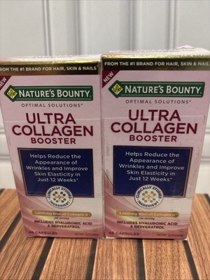 (2) Nature s Bounty ~ Optimal Solutions Ultra Collagen Booster 48 Caps EXP 2028