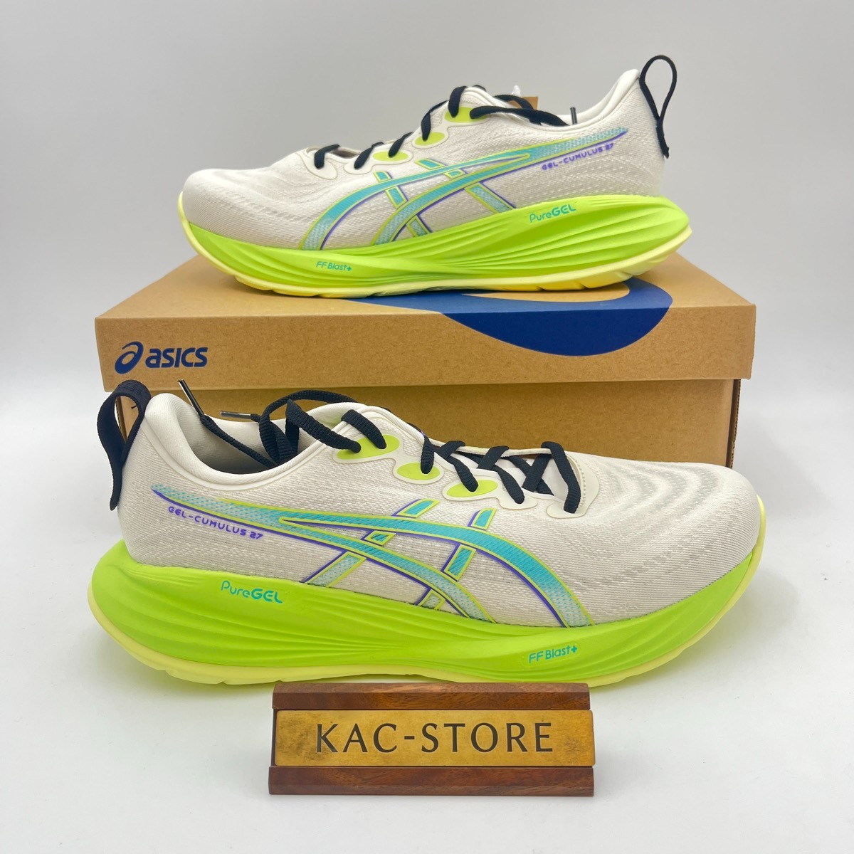 ASICS GEL-CUMULUS 27 1011B960 Men's Running Shoes Birch/Lime Green