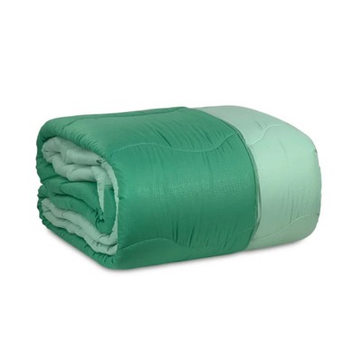 Warme Mikrofaser-Steppdecke Winter, Double Face unifarben