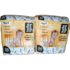 Hello Bello Premium Diapers Size 2 Jumbo Pack 60 Count Hypoallergenic Set Lot