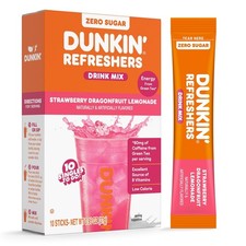 Dunkin     Refreshers Singles To Go Strawberry   Dragon fruit, 10 packets
