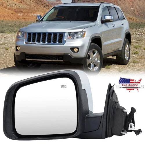 Heated Mirror For 2011-2021 Jeep Grand Cherokee Driver Side Chrome With Memory