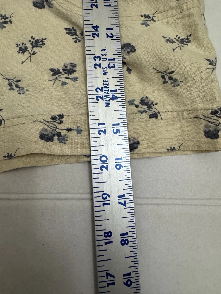 Pantalones cortos florales tostados XL Basic Editions para mujer, tiro alto, pantalones cortos de playa C38 Foto 3 de 4