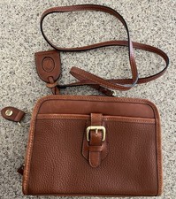 Vintage Liz Claiborne Brown Leather Shoulder Bag Excellent Condition For Age