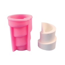 Candlestick Molds Mold Easy to Clean Stand Moulds Silicone Texture