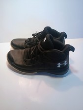 Under Armour UA Lockdown 4 Basketball Shoes Kid Size 5.5 Black White