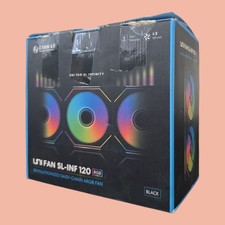 Image of @UNUSED@ LIAN LI UNI FAN SL-INF 120 ARGB FAN 120MM 3x PACK + HUB BLACK MF20