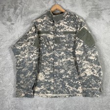US Army Combat Uniform Jacket Mens Large Gray Digital Camo ACU Field Coat