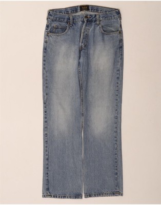 LEE Herren Seattle Straight Jeans W33 L32 blau Baumwolle DQ04