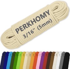 Cotton Rope 3/16" 100ft Diamond Braided Utility Cord Camping Craft Clothesline