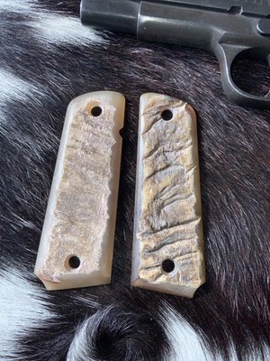 1911 grips, Ram Horn, for standard full and commander size 1911  THIN (A6)