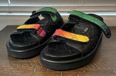 Kurt Geiger London Men's Orson Leather Slide Sandals Multicolor Size US:10.5