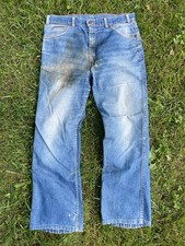 RARE Vintage 1970's LEVI'S Blue Tab Denim Jeans - Men's 34x29 - Sun Faded